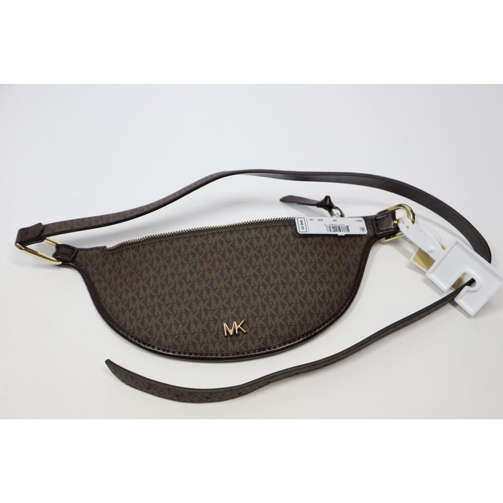 Michael Kors Genuine Leather Brown reversible Belt Bag Size L/XL